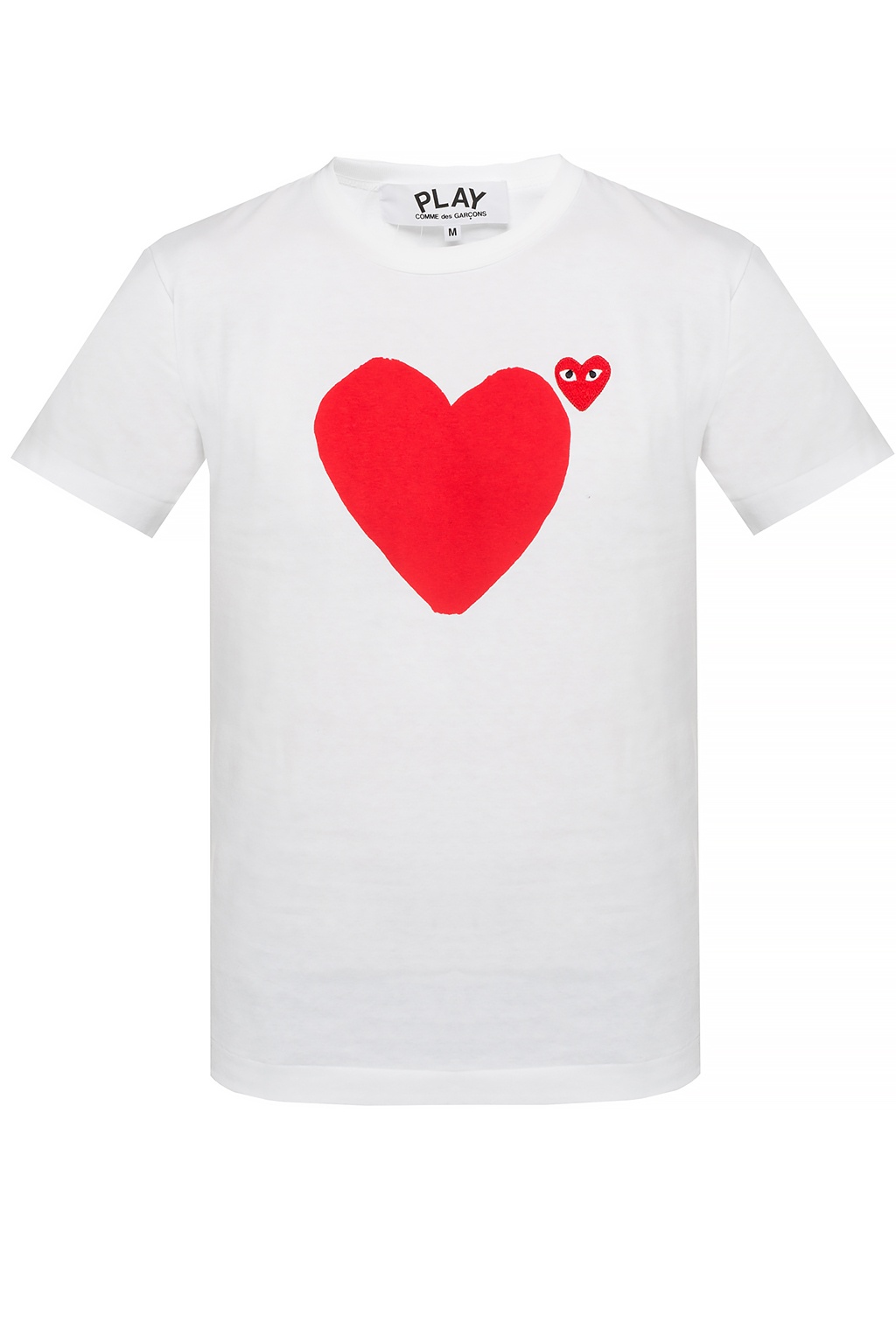 White Logo-patched T-shirt Comme des Garçons Play - Vitkac